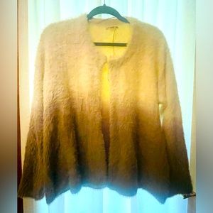 Mystree Dip Dye Open Fuzzy Cardigan Brand New